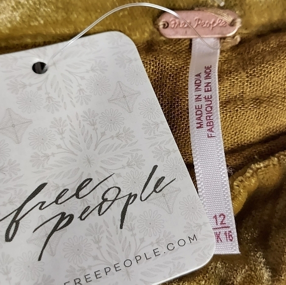 Free People Velvet NWT Olive skirt size 12 - Picture 11 of 11